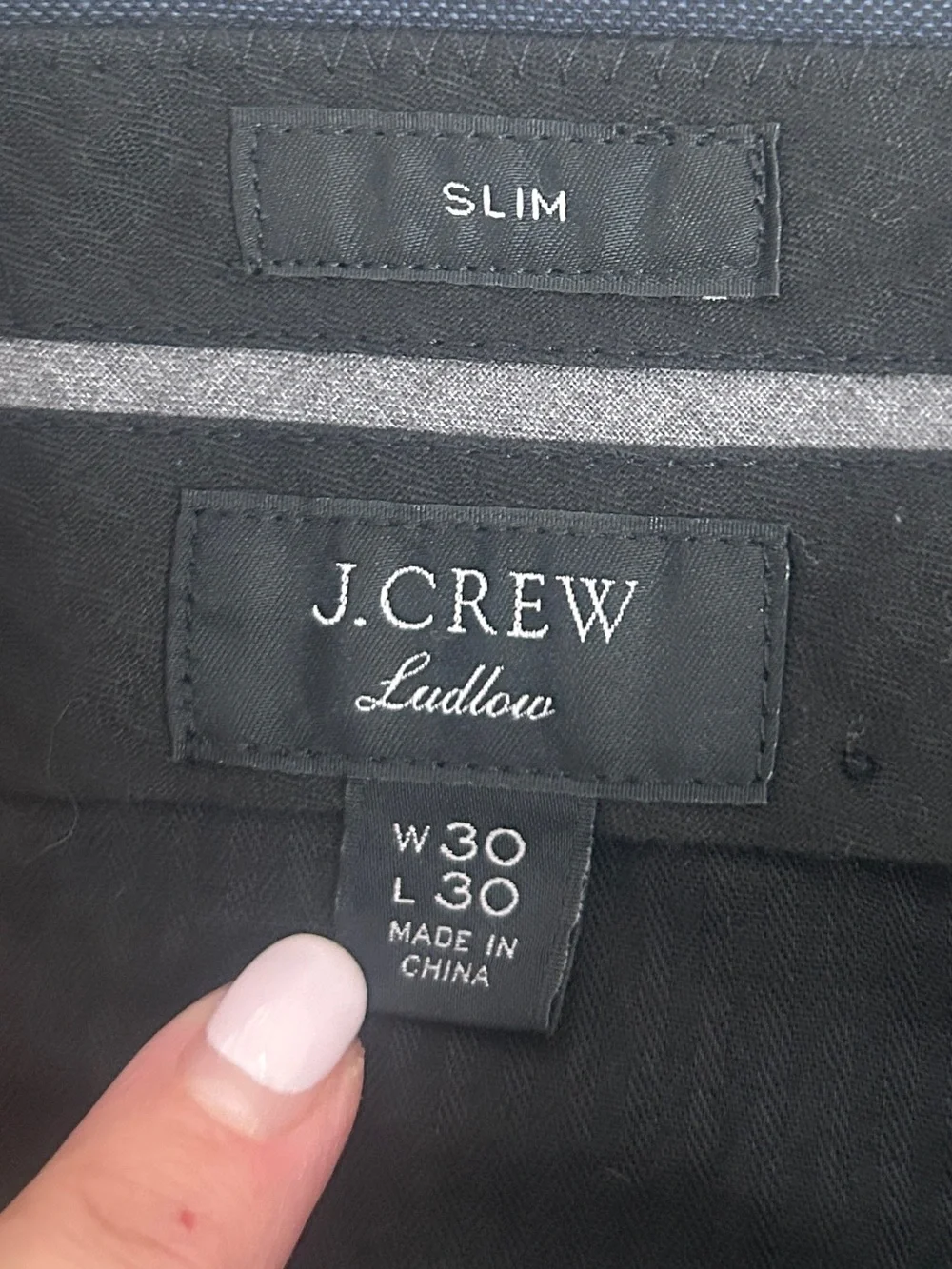 Men's J. Crew Ludlow Slim-fit suit pant in Italian worsted wool Navy 30X30